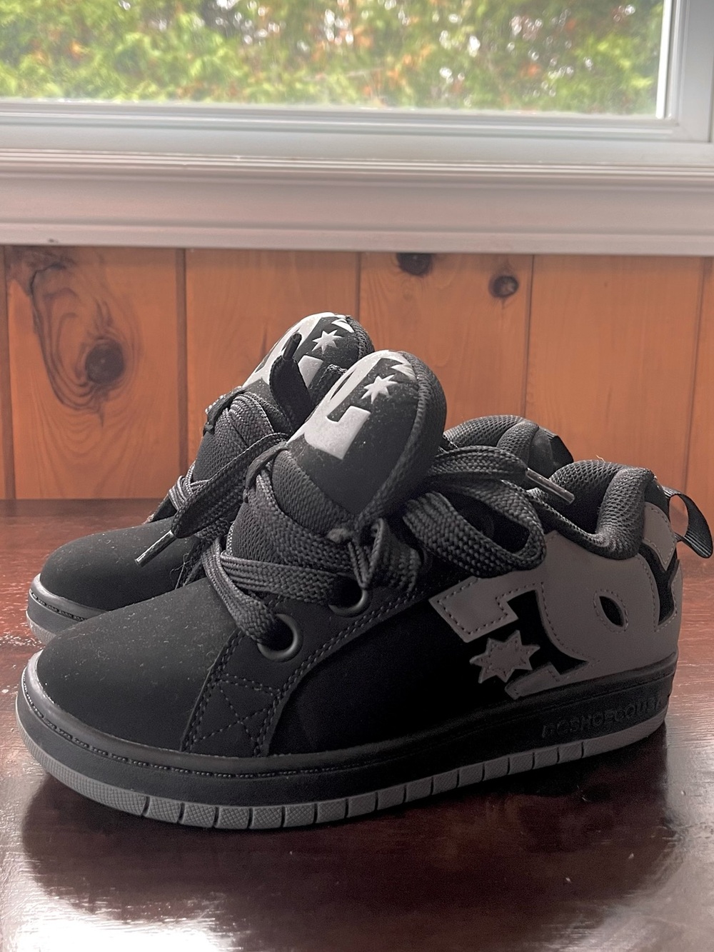 DC Court Graffik Puff Black & Grey Skate Shoes